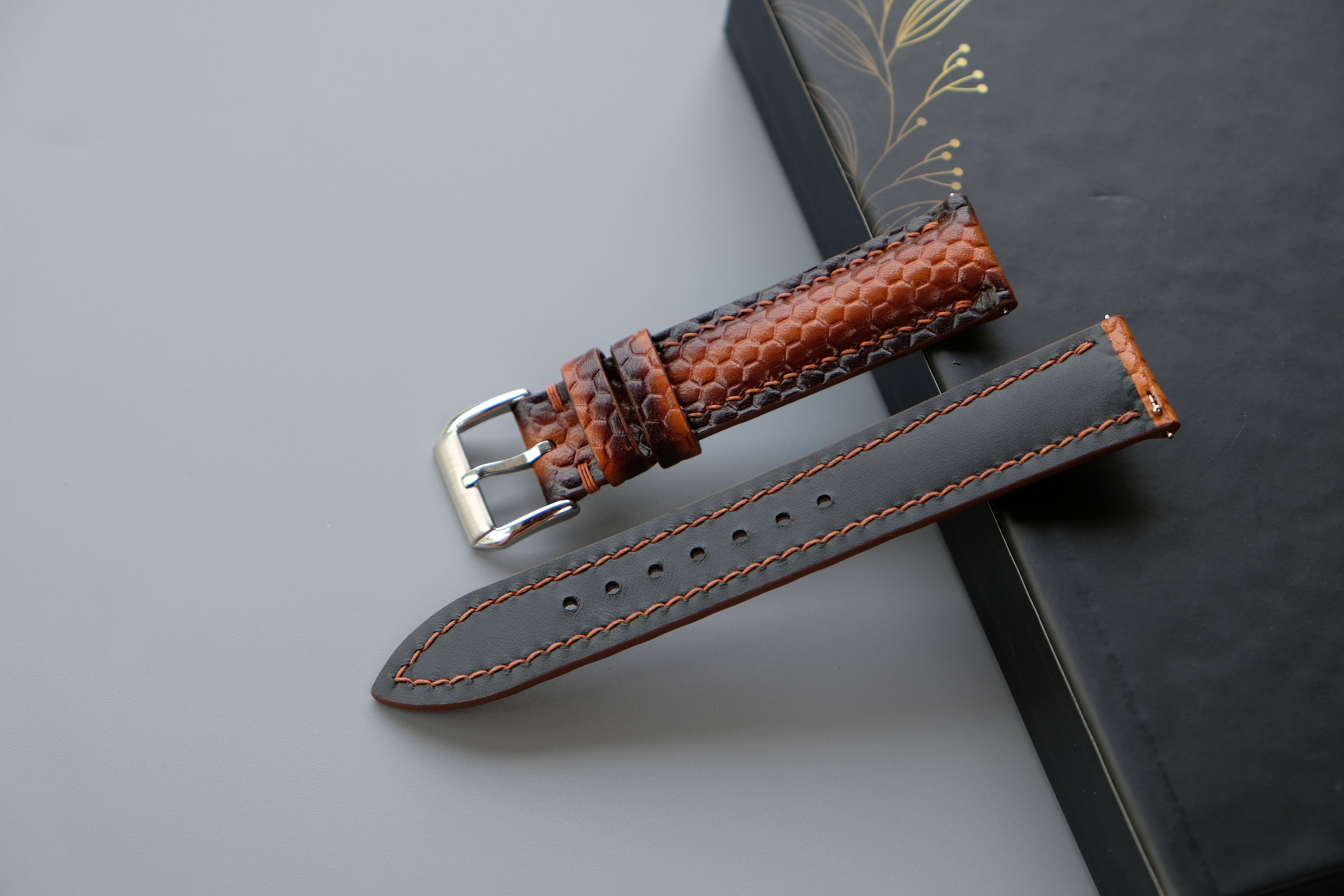 Light Brown Veg Tan Leather Watch Strap – Custom Sizes 10mm to 26mm