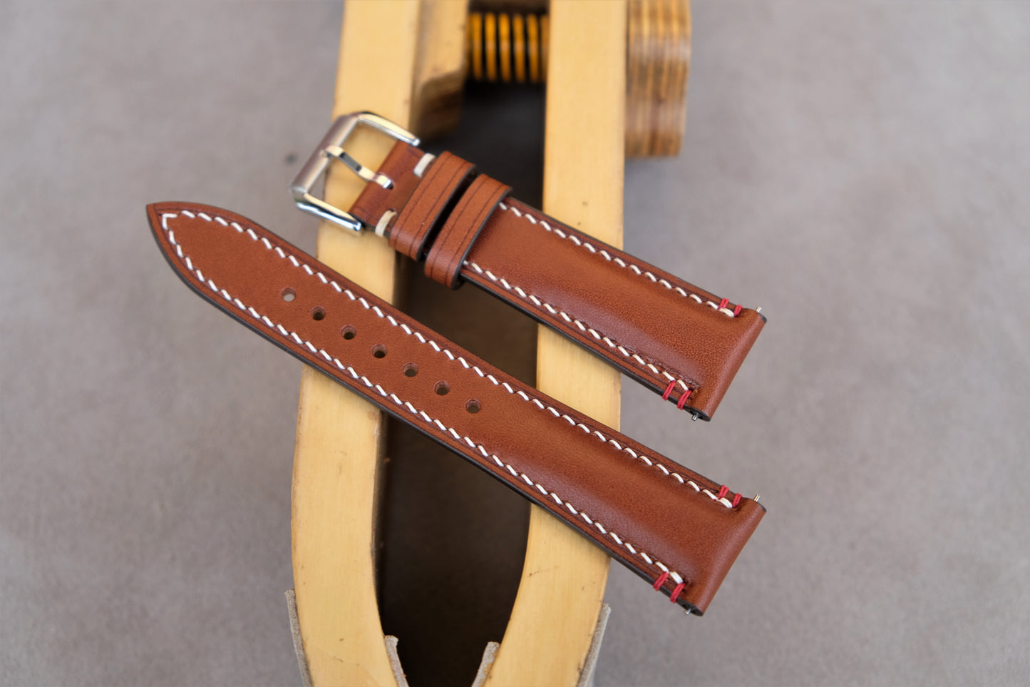 Brown Buttero Leather Watch Strap