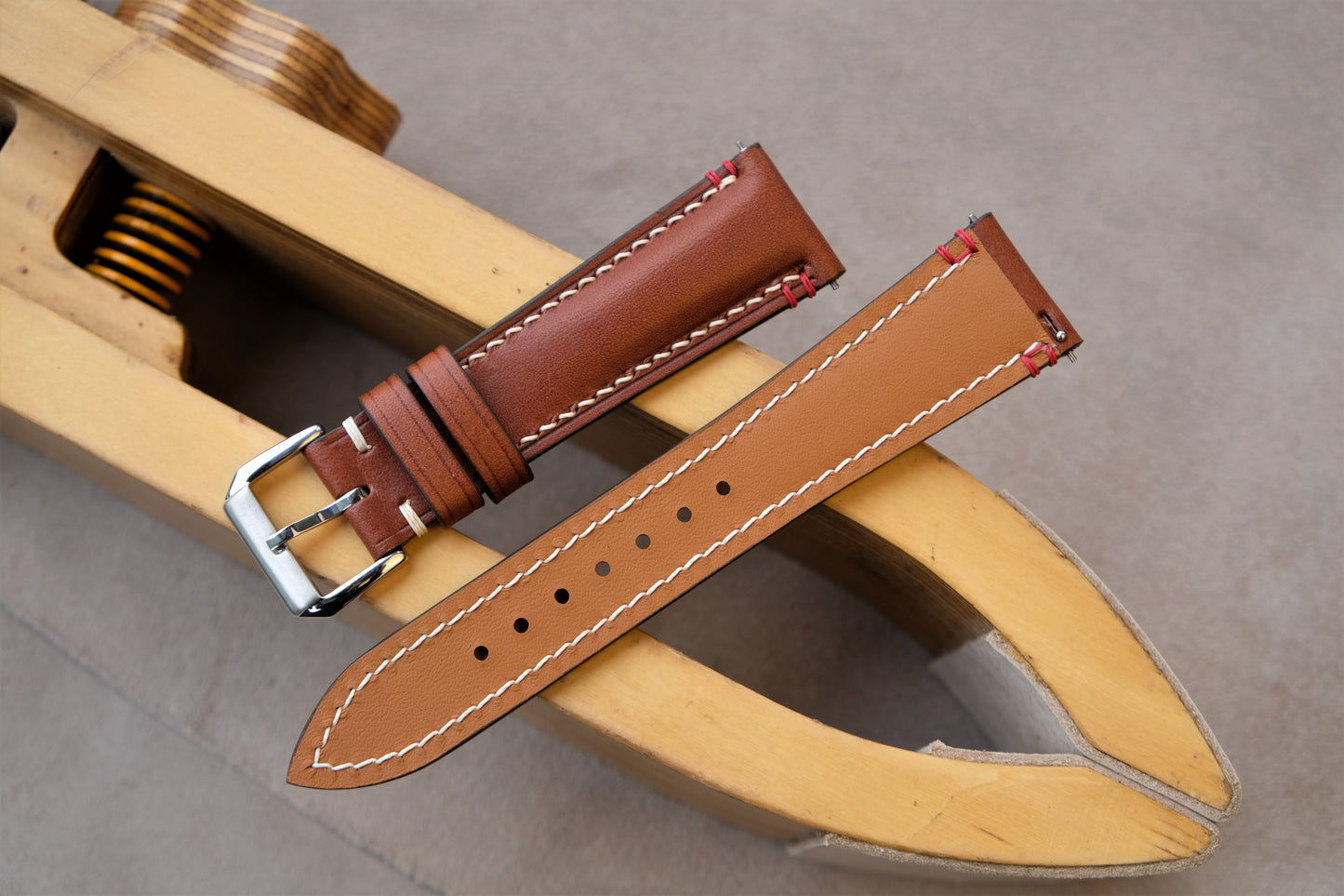 Brown Buttero Leather Watch Strap