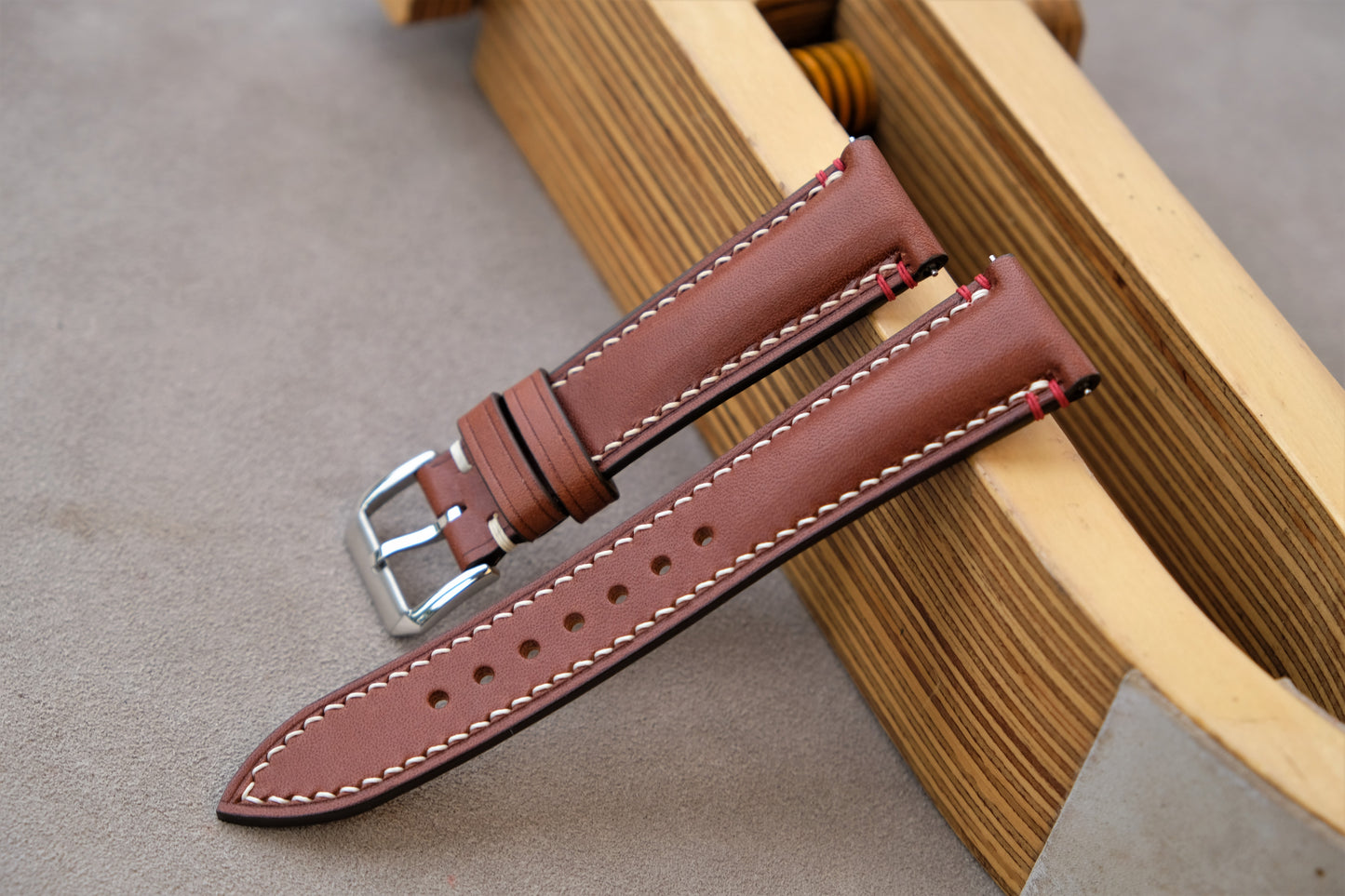 Brown Buttero Leather Watch Strap