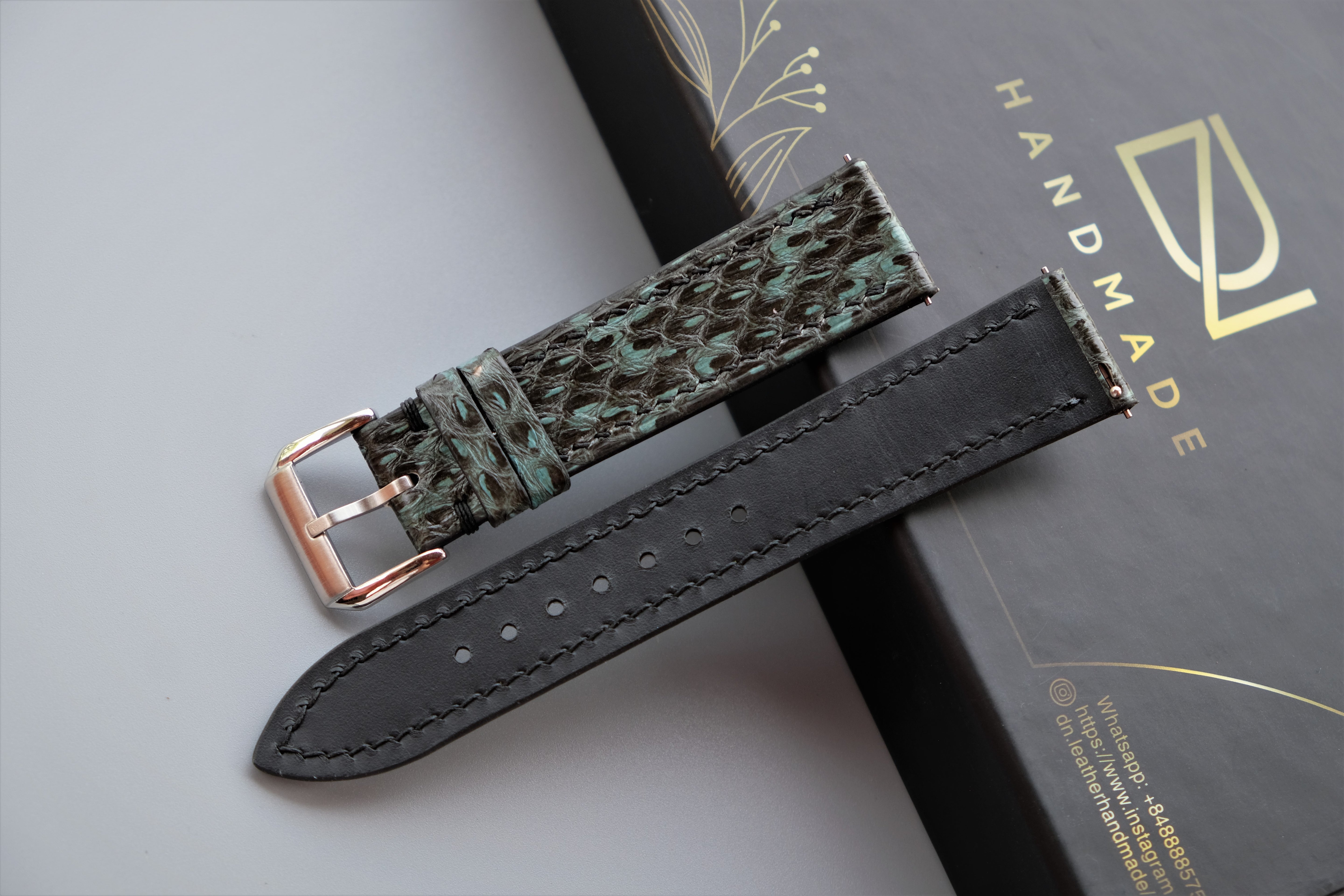 Snakeskin Leather Watch Strap