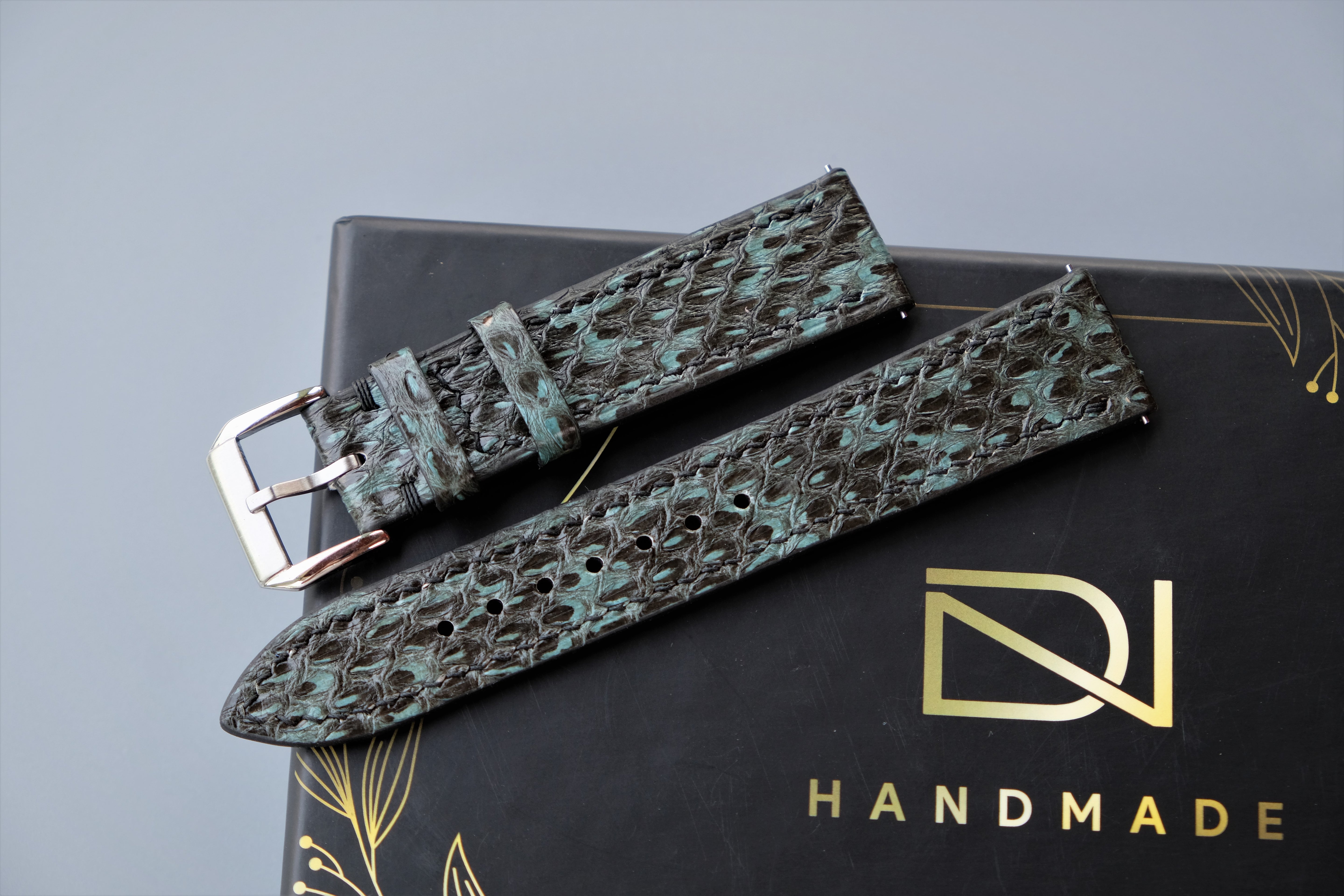 Snakeskin Leather Watch Strap