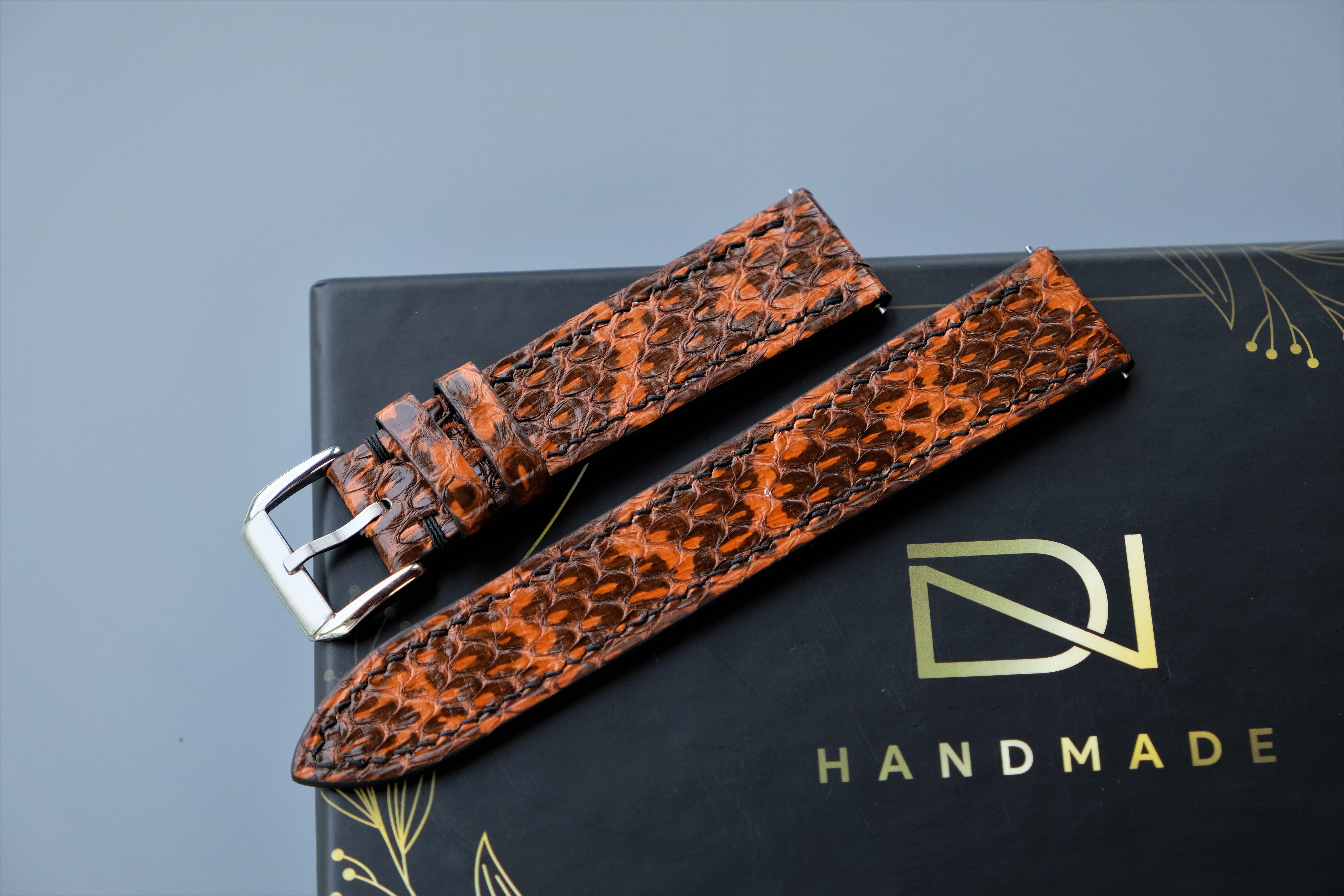 Snakeskin Leather Watch Strap