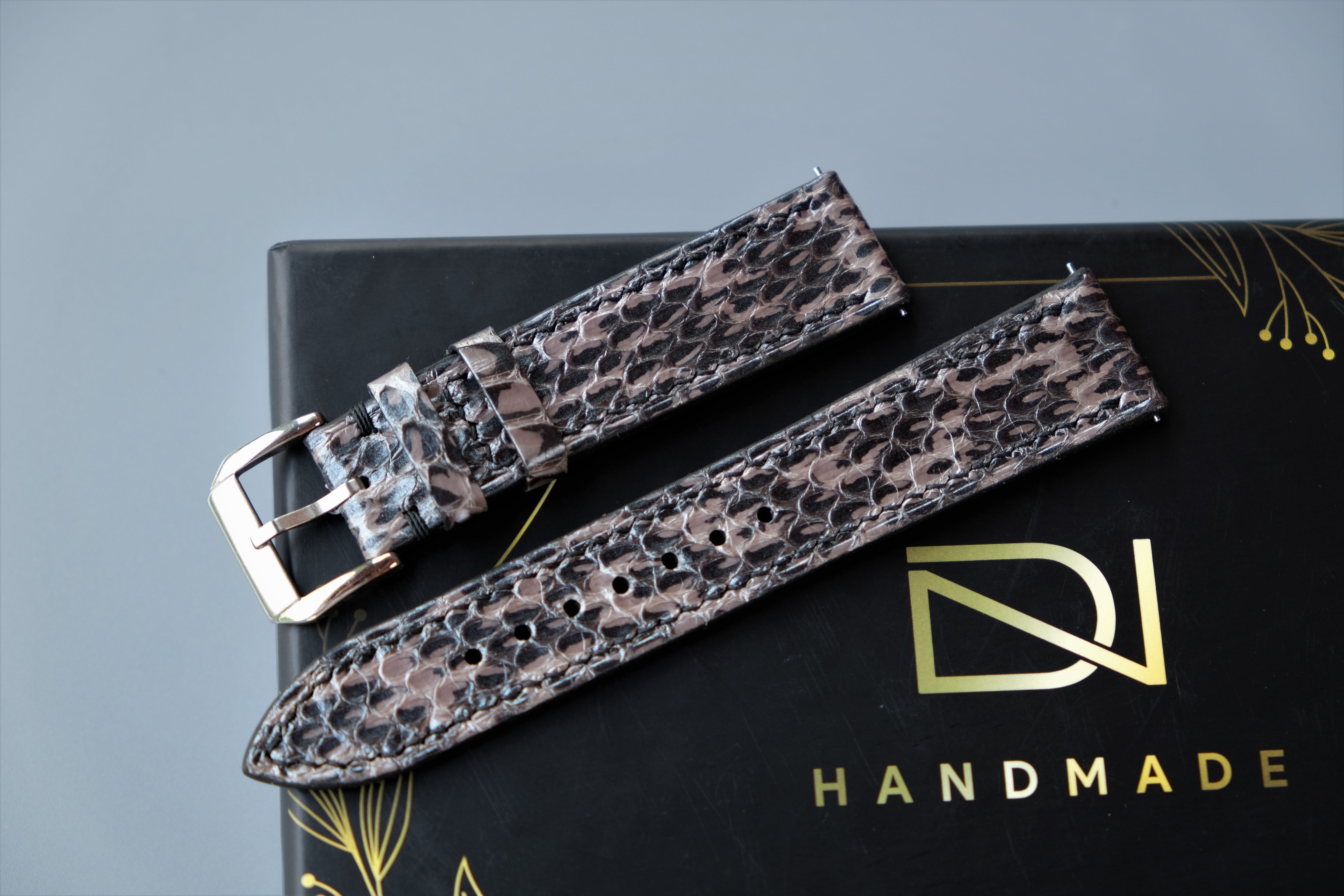 Snakeskin Leather Watch Strap