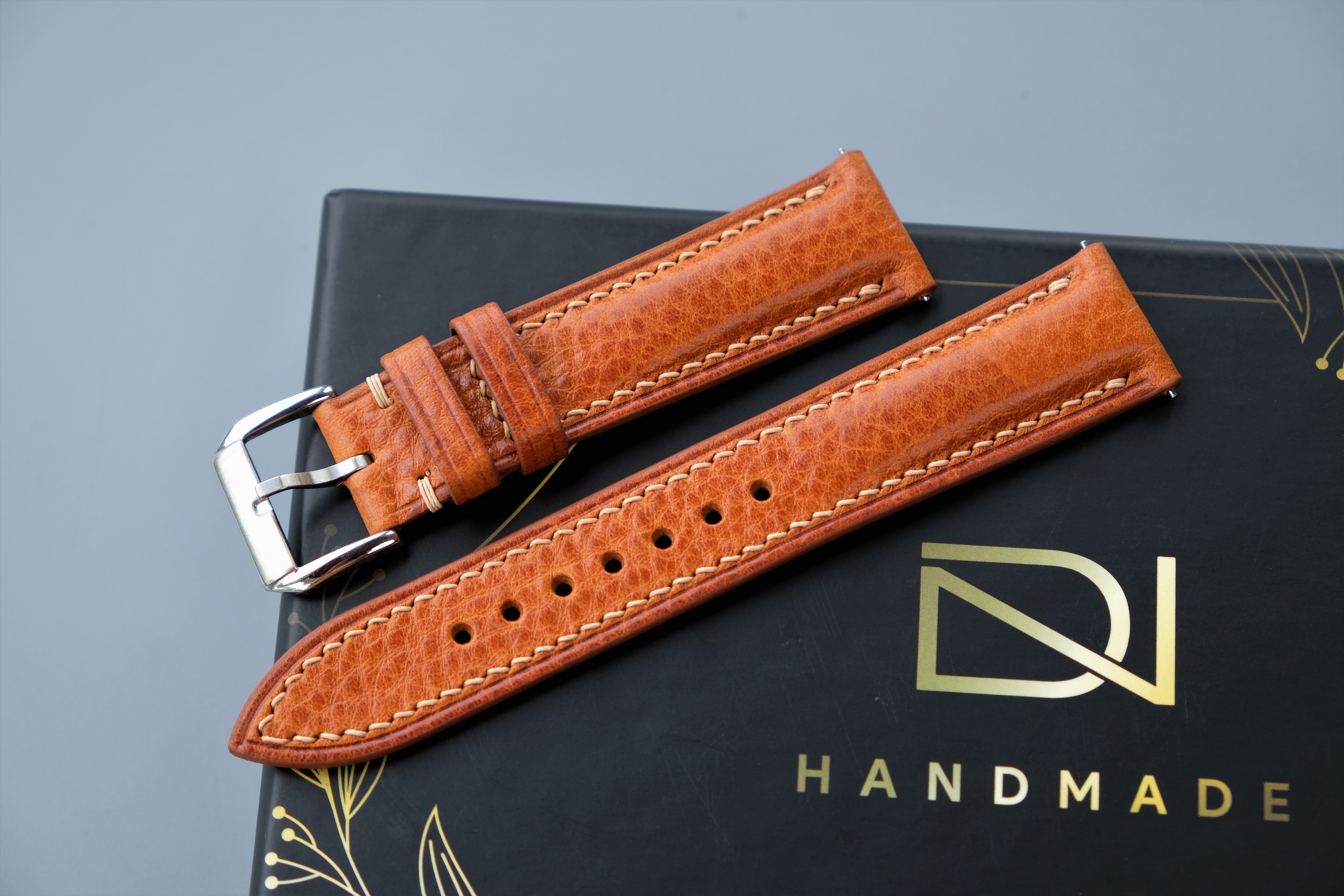 Light Brown MBOX LUX Leather Watch Strap