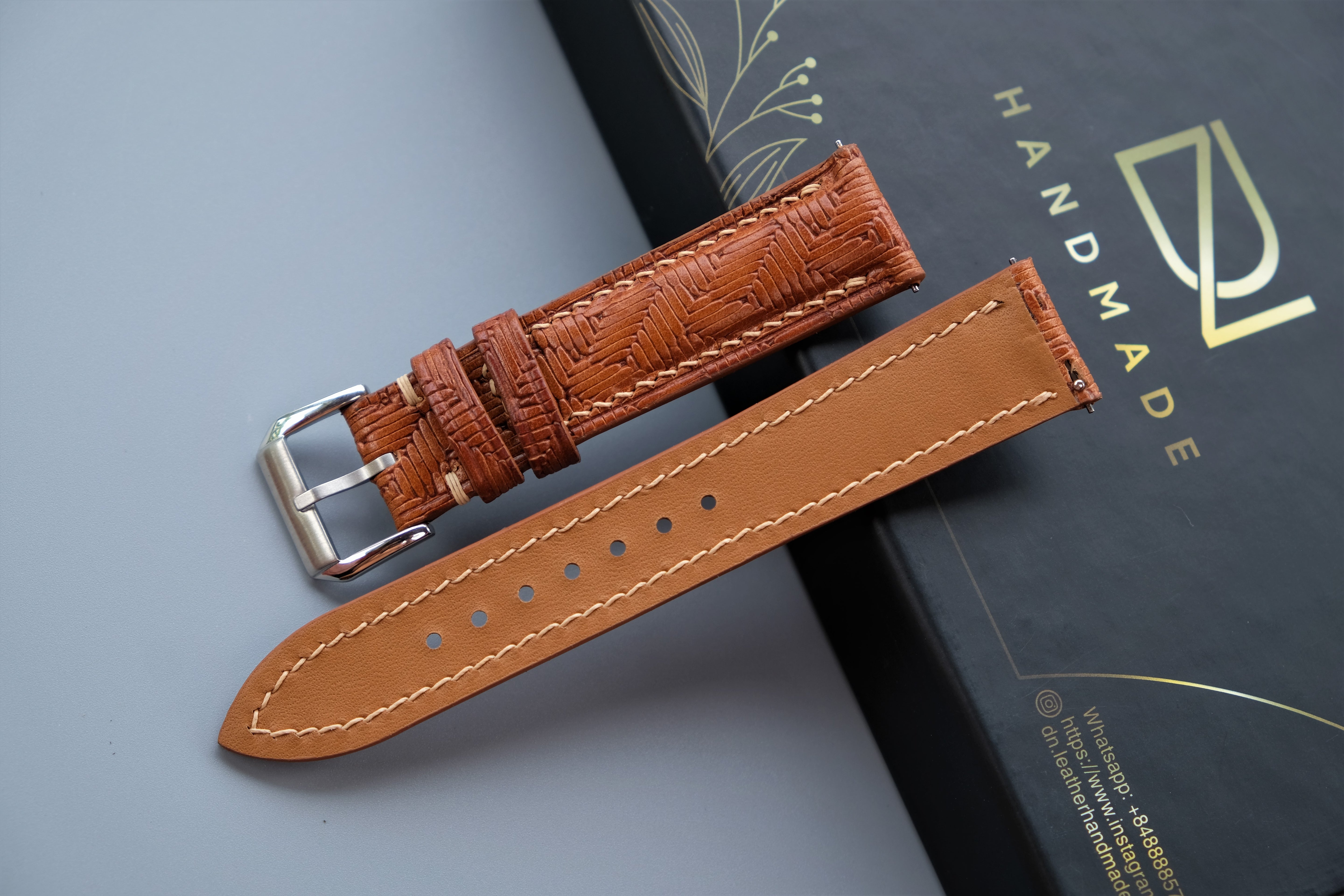 Light Brown Calf Leather Watch Strap