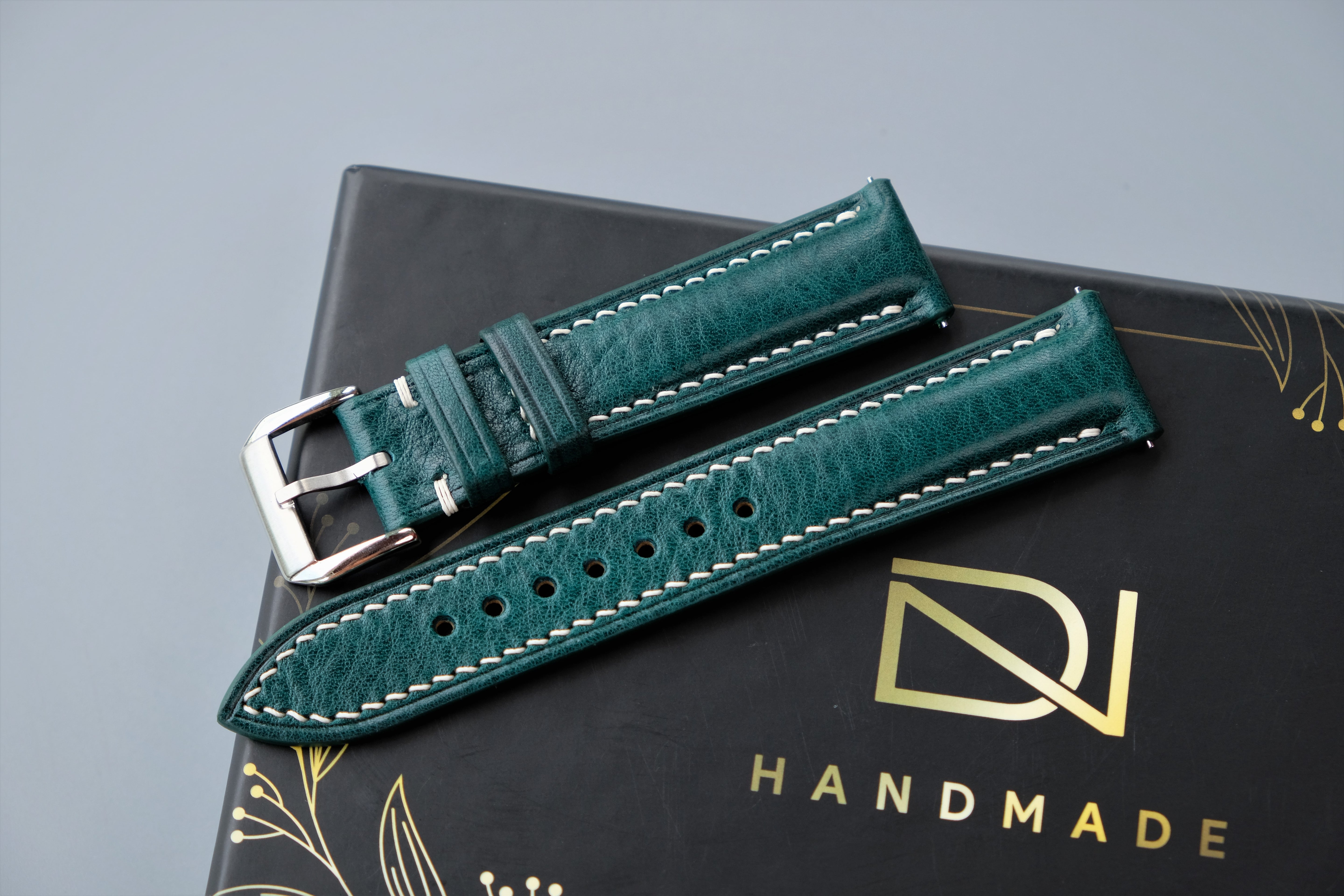 Jade Green MBOX LUX Leather Watch Strap