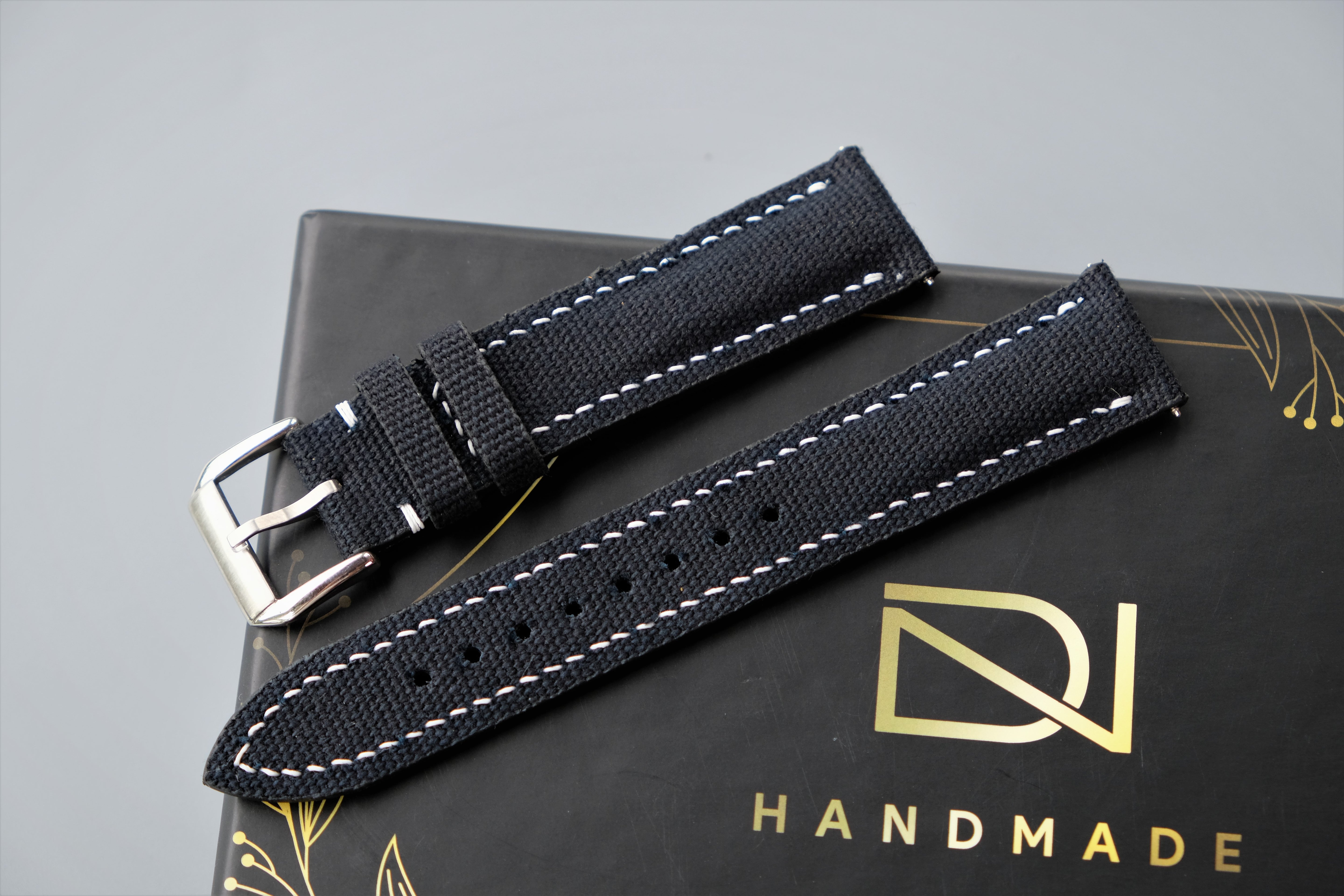 Black Canvas Watch Strap