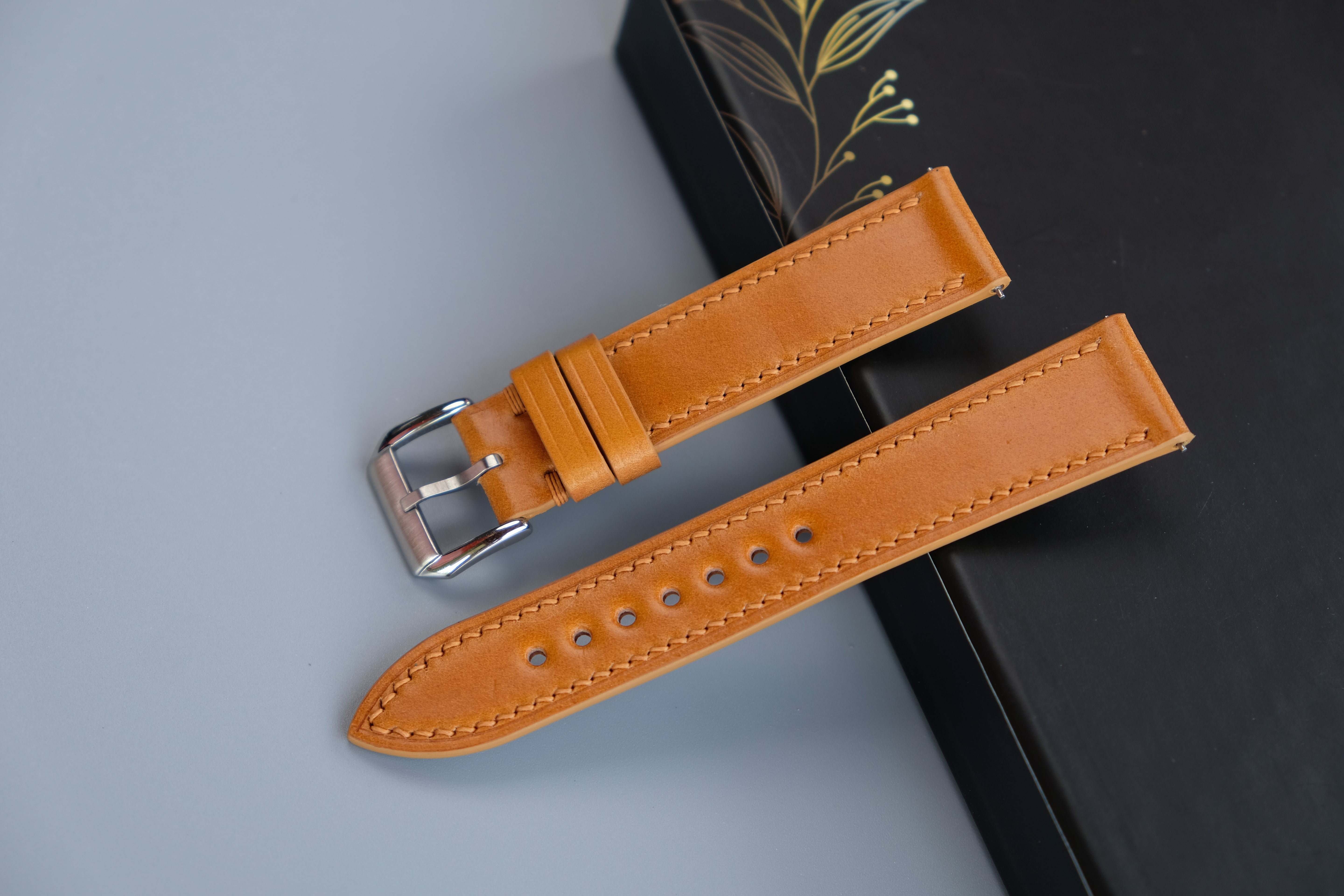 Whisky Shinki Hikaku Shell Cordovan Strap - Custom Sizes 10mm to 26mm