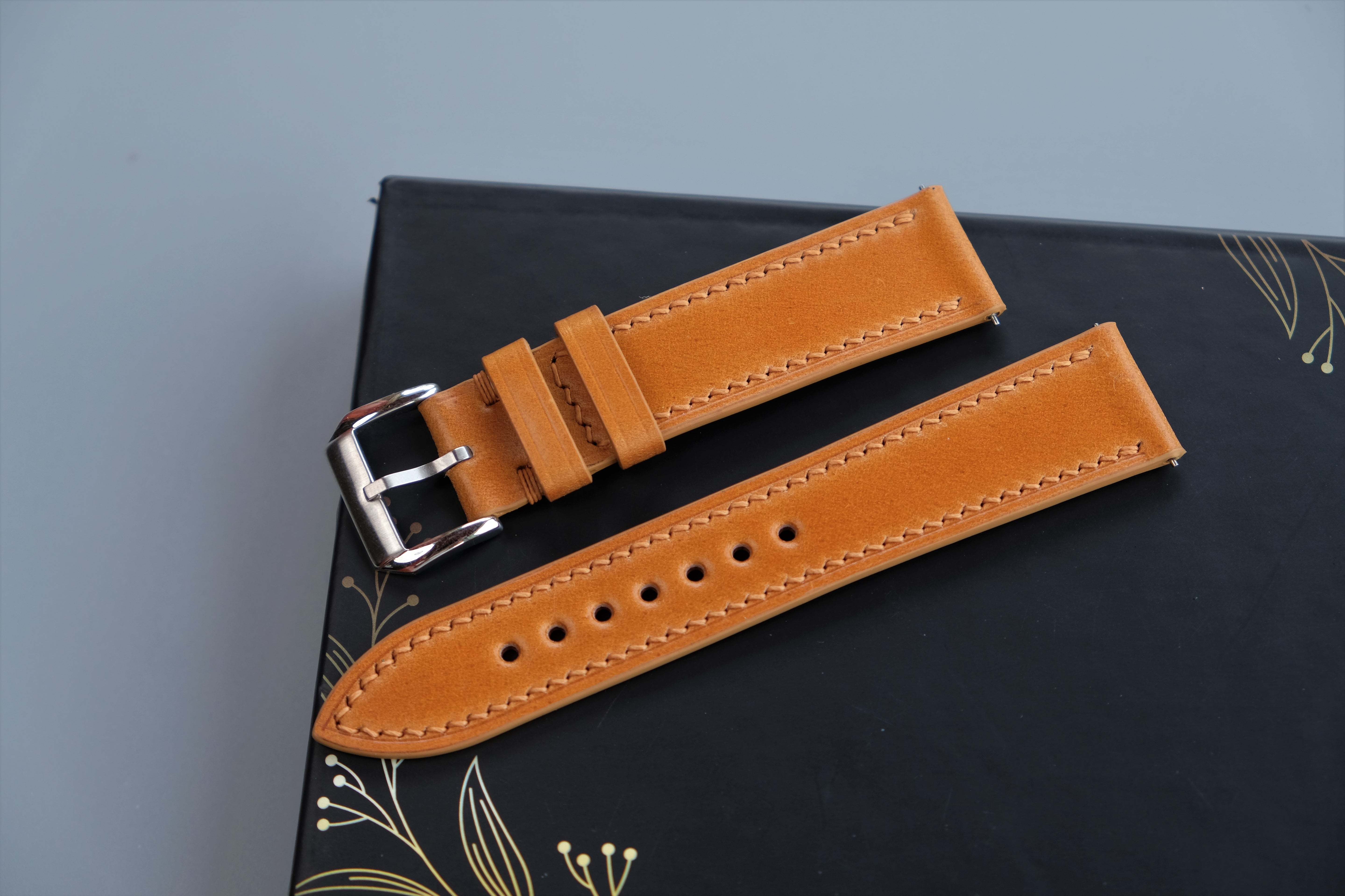 Whisky Shinki Hikaku Shell Cordovan Strap - Custom Sizes 10mm to 26mm