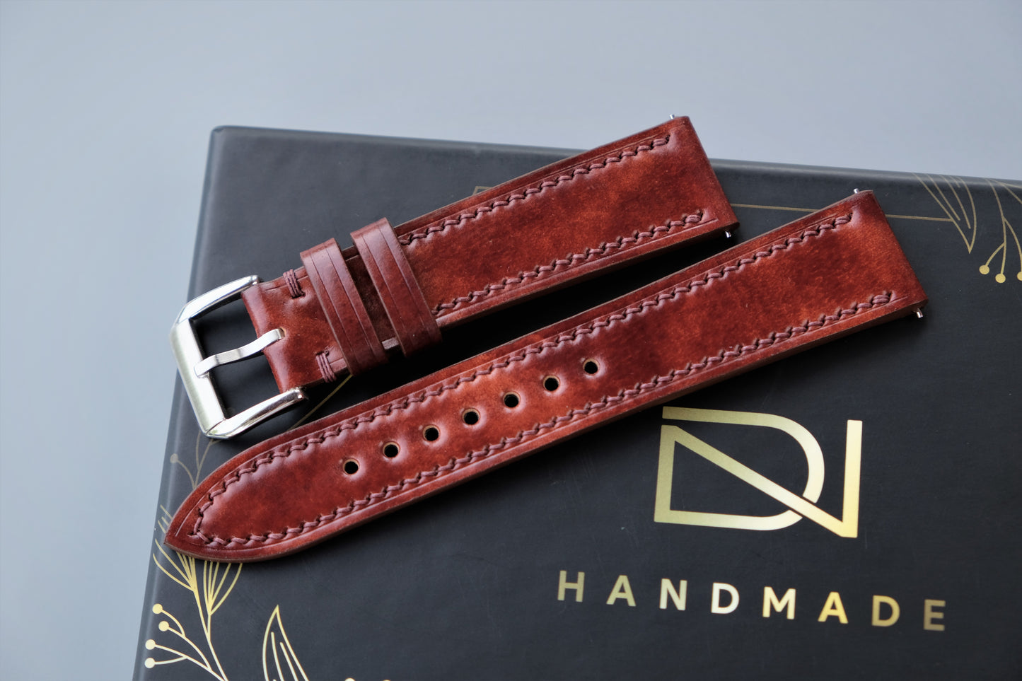 MUSEUM COGNAC Rocado Shell Cordovan Watch Strap