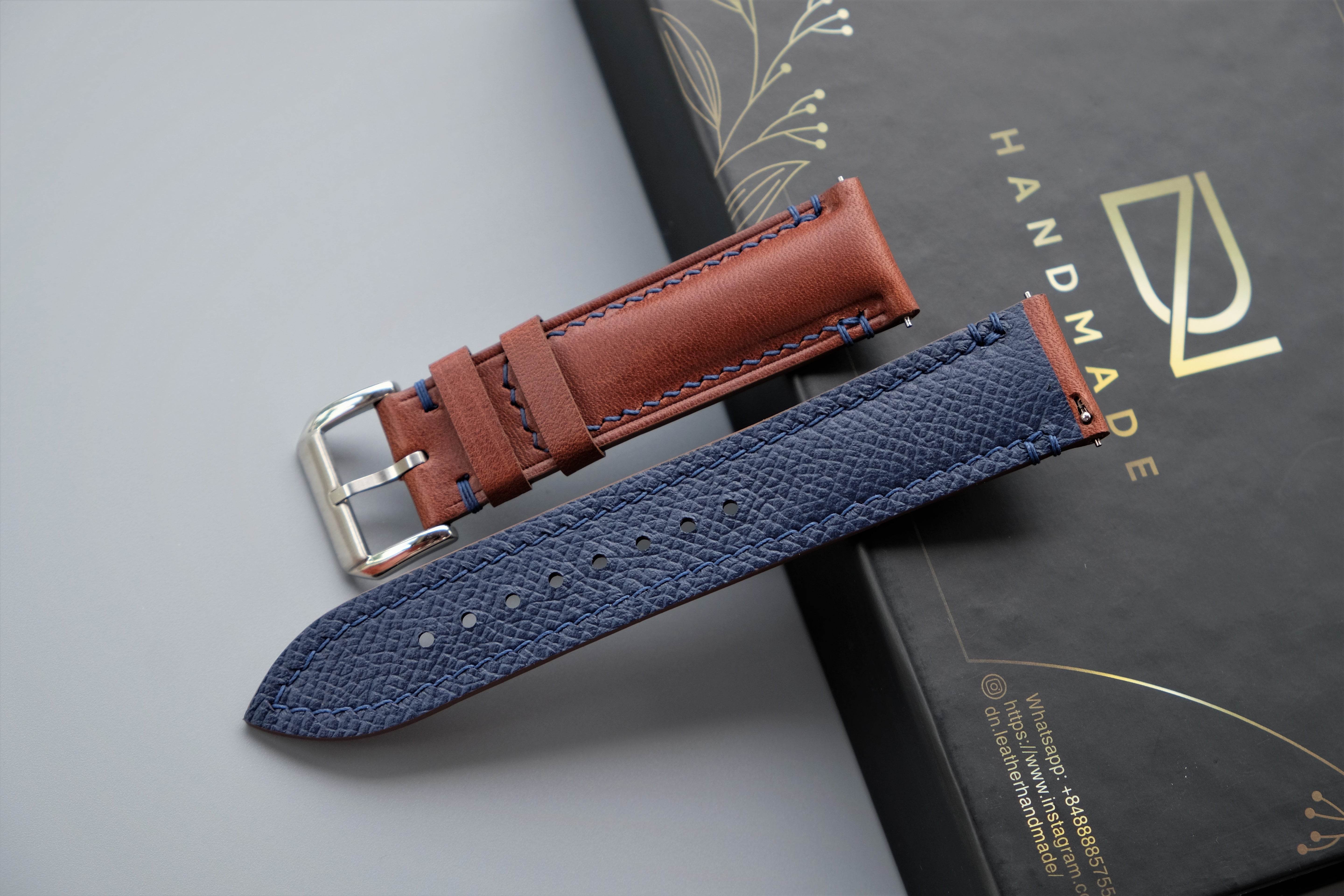 Brown Buttero Leather Watch Strap – Custom Sizes 10mm to 26mm