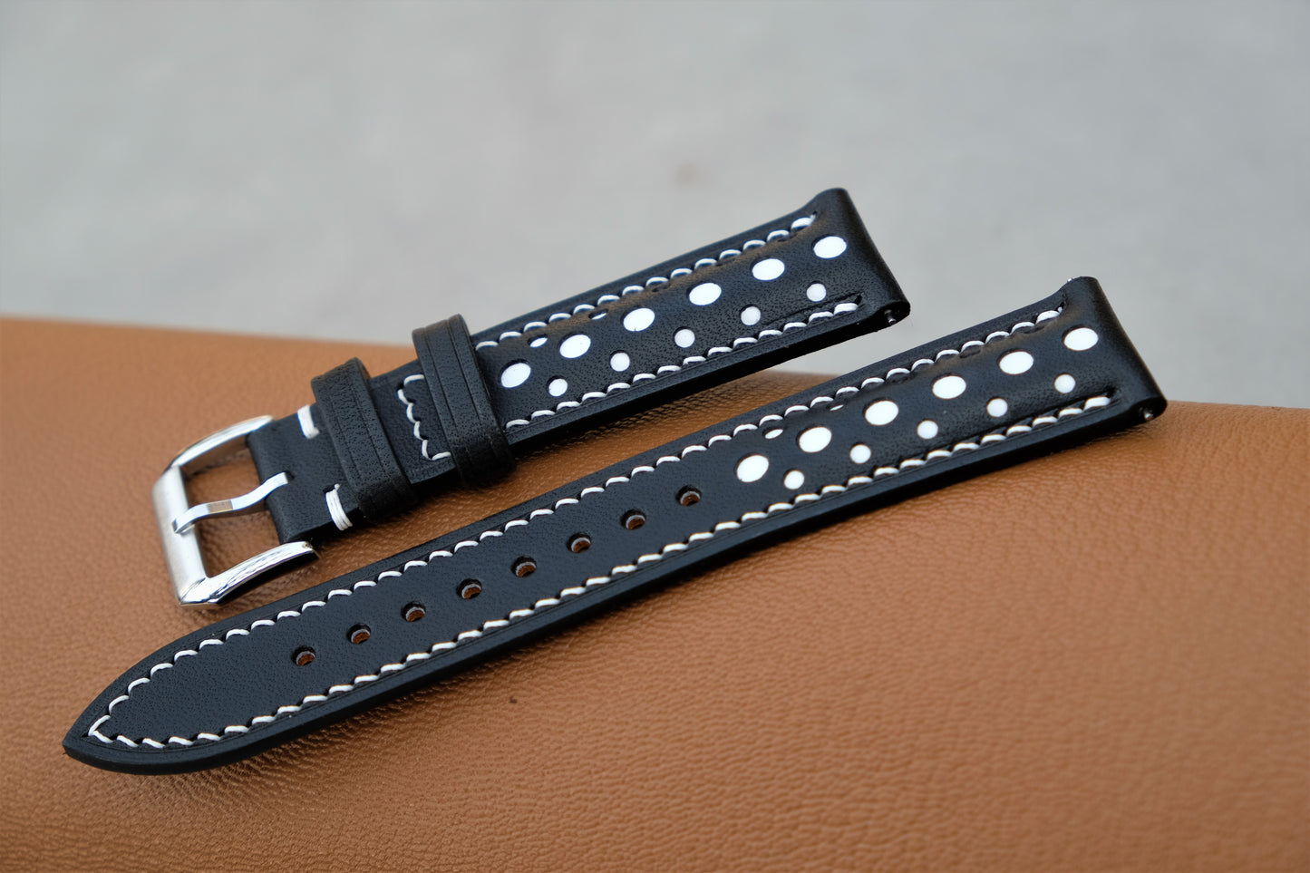 Black Buttero Leather Watch Strap