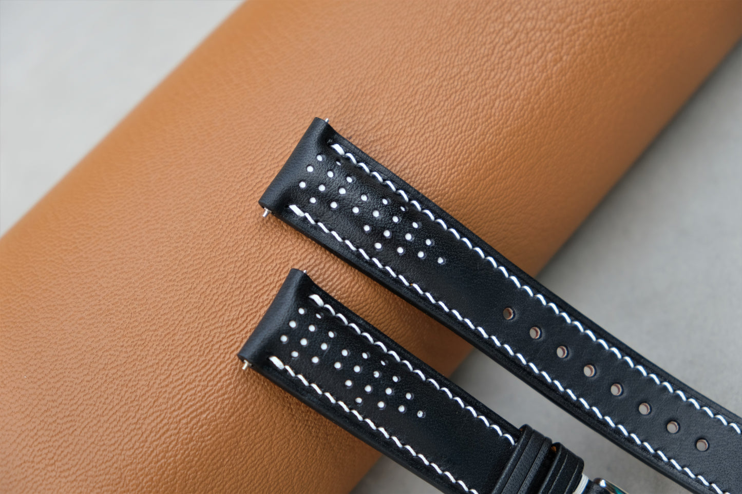 Rally Black Buttero Leather Watch Strap