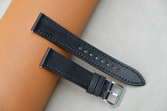 Black BUTTERO Letaher Watch Strap