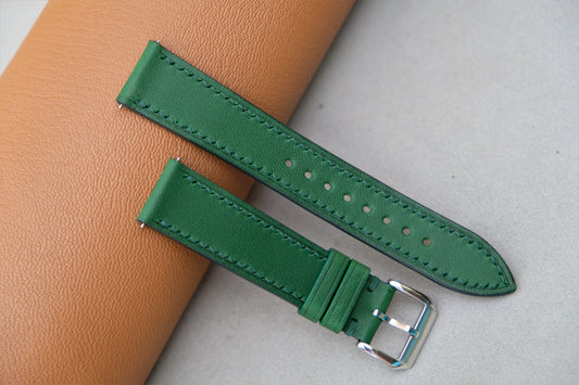 Green BUTTERO Leather Watch Strap