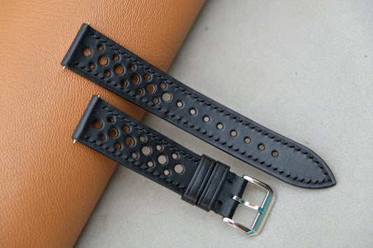 Black BUTTERO Letaher Watch Strap