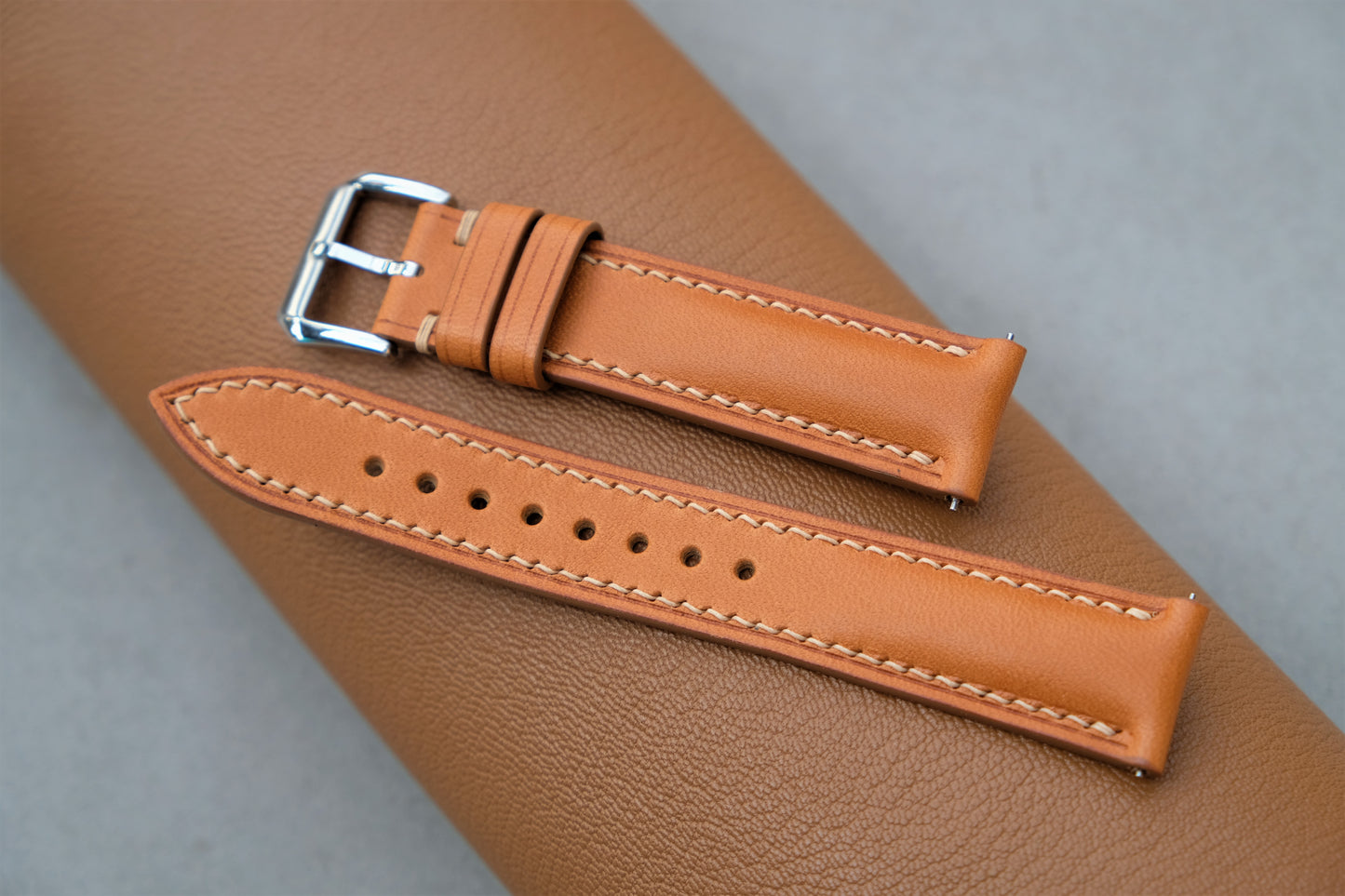 Tan Buttero Leather Watch Strap