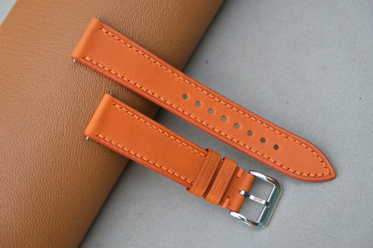 Light Orange BUTTERO Leather Watch Strap