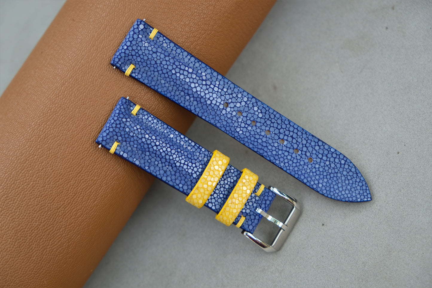 Blue Stingray Leather Watch Strap