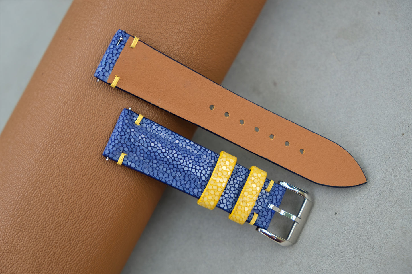 Blue Stingray Leather Watch Strap