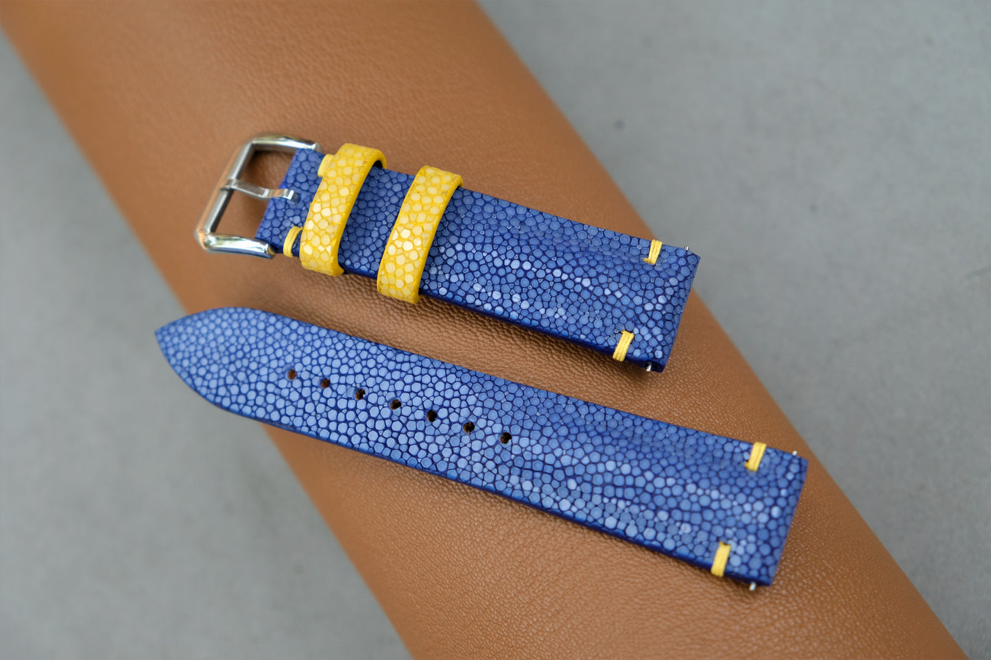 Blue Stingray Leather Watch Strap