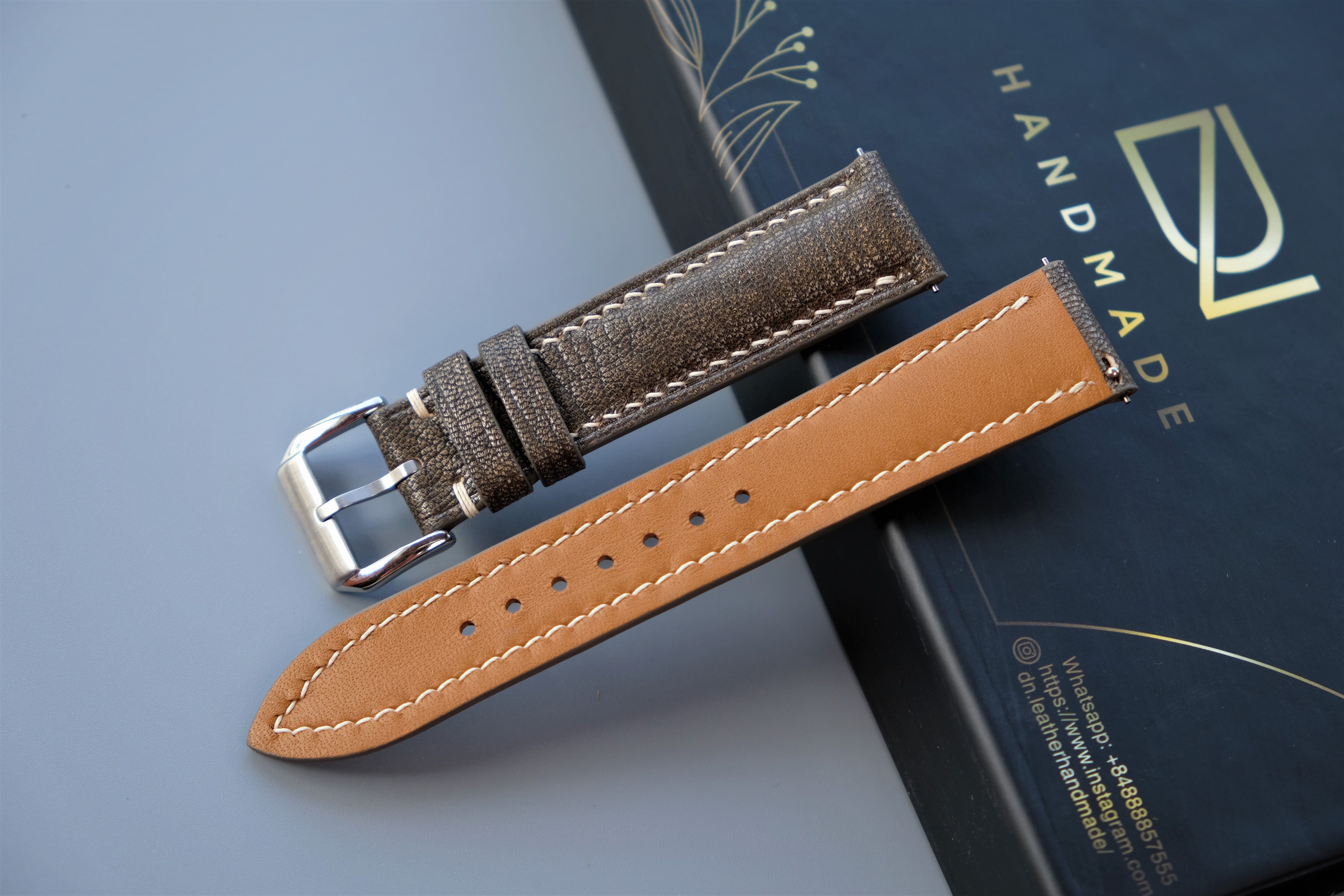 FOSSIL Alran PATNAT Goat Leather Watch Strap – Custom Sizes 10mm to 26mm