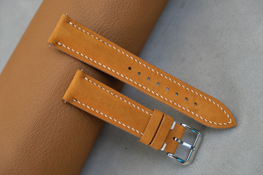 Nubuck Calfskin Leather Watch Strap