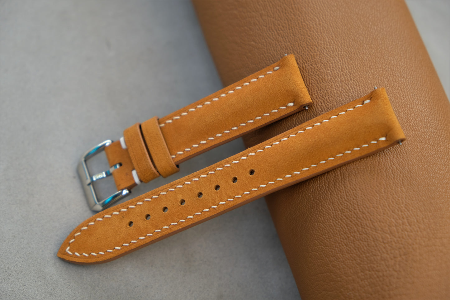 Nubuck Calfskin Leather Watch Strap