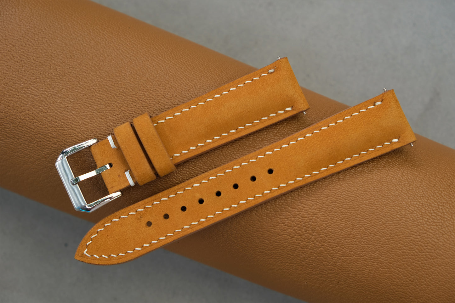 Nubuck Calfskin Leather Watch Strap