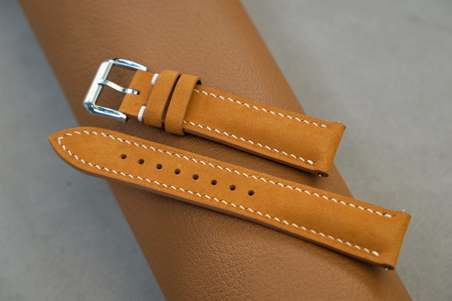 Nubuck Calfskin Leather Watch Strap