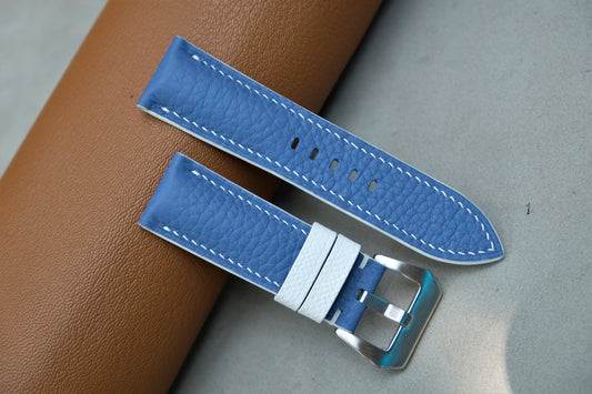 Blue Togo Leather Watch Strap For PANERAI