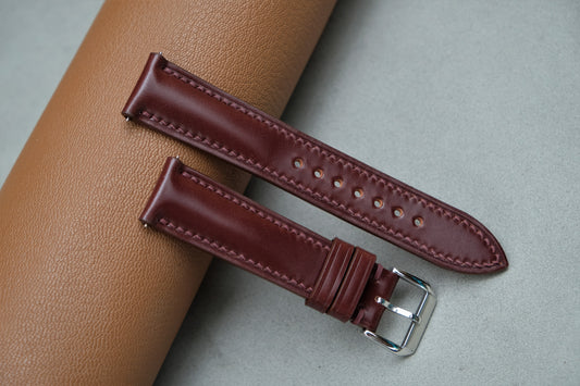 Dark Burgundy Shinki Hikaku Shell Cordovan Strap