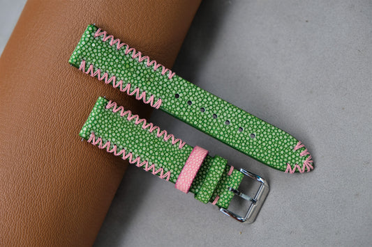 Green Stingray Leather Watch Strap