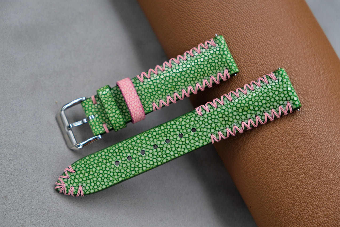 Green Stingray Leather Watch Strap