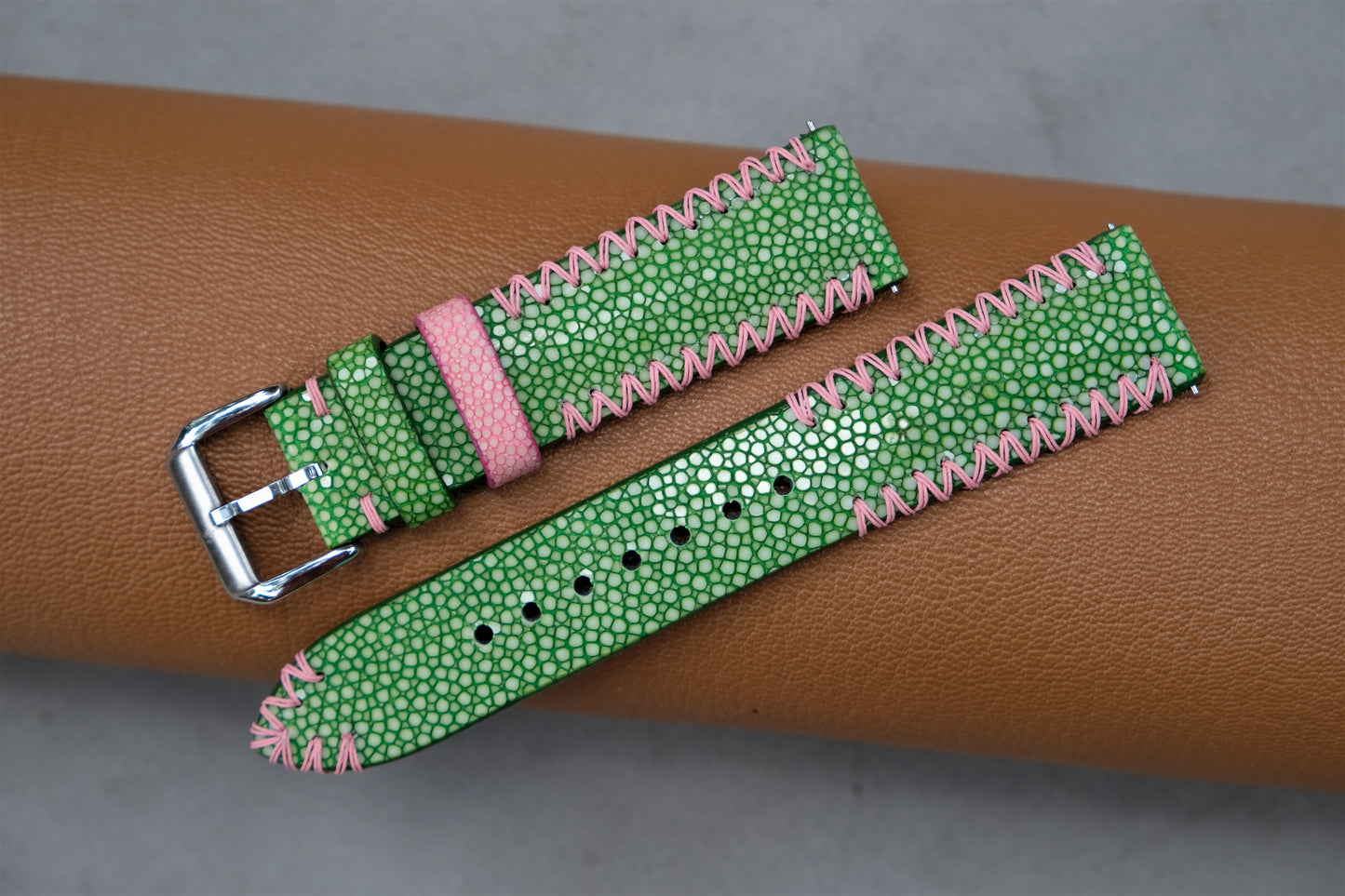 Green Stingray Leather Watch Strap