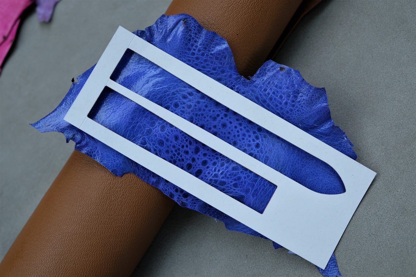 Custom Blue Toad Leather Watch Strap