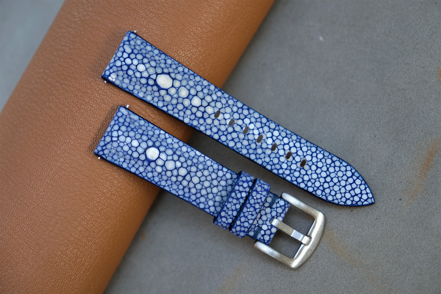 Blue Stingray Watch Strap 2 Pearl In The Center