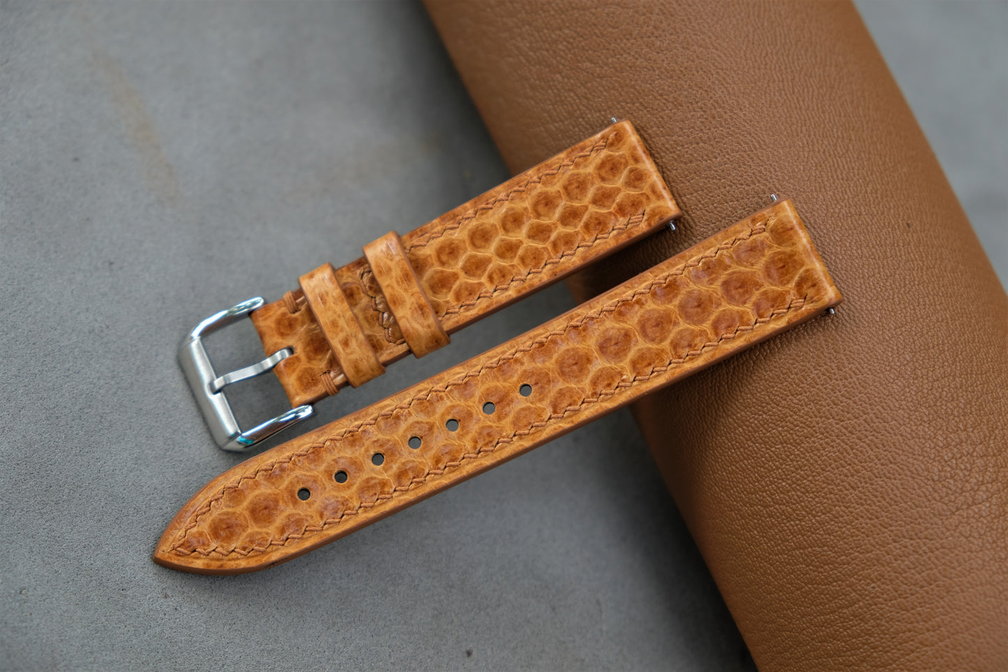 Snakeskin Leather Watch Strap