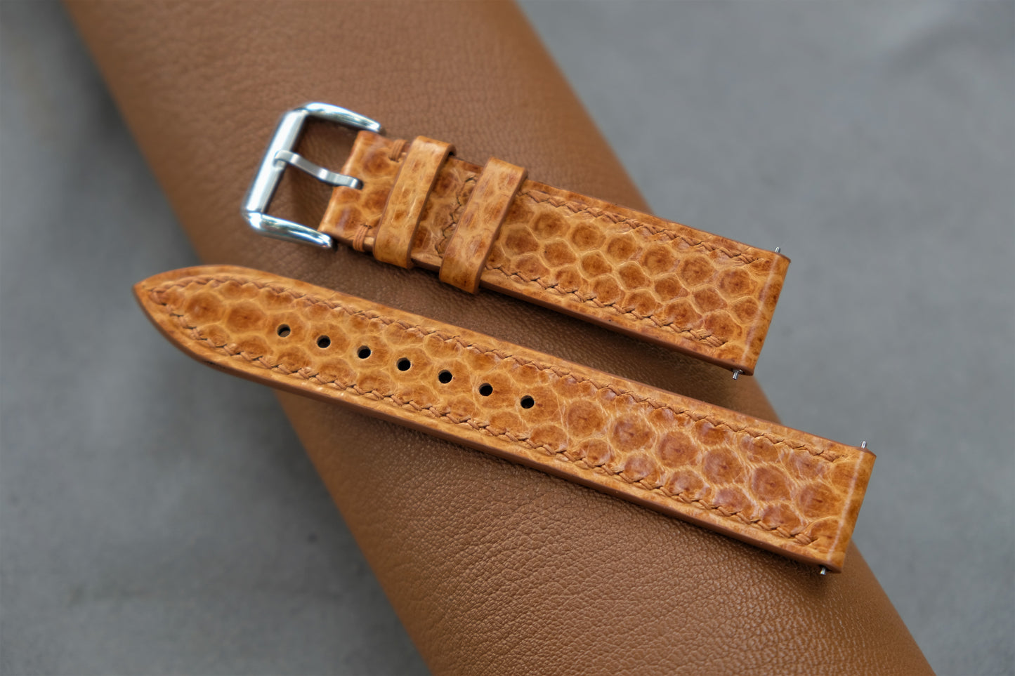 Snakeskin Leather Watch Strap