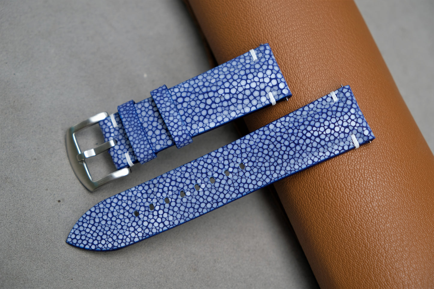 Blue Stingray Leather Watch Strap