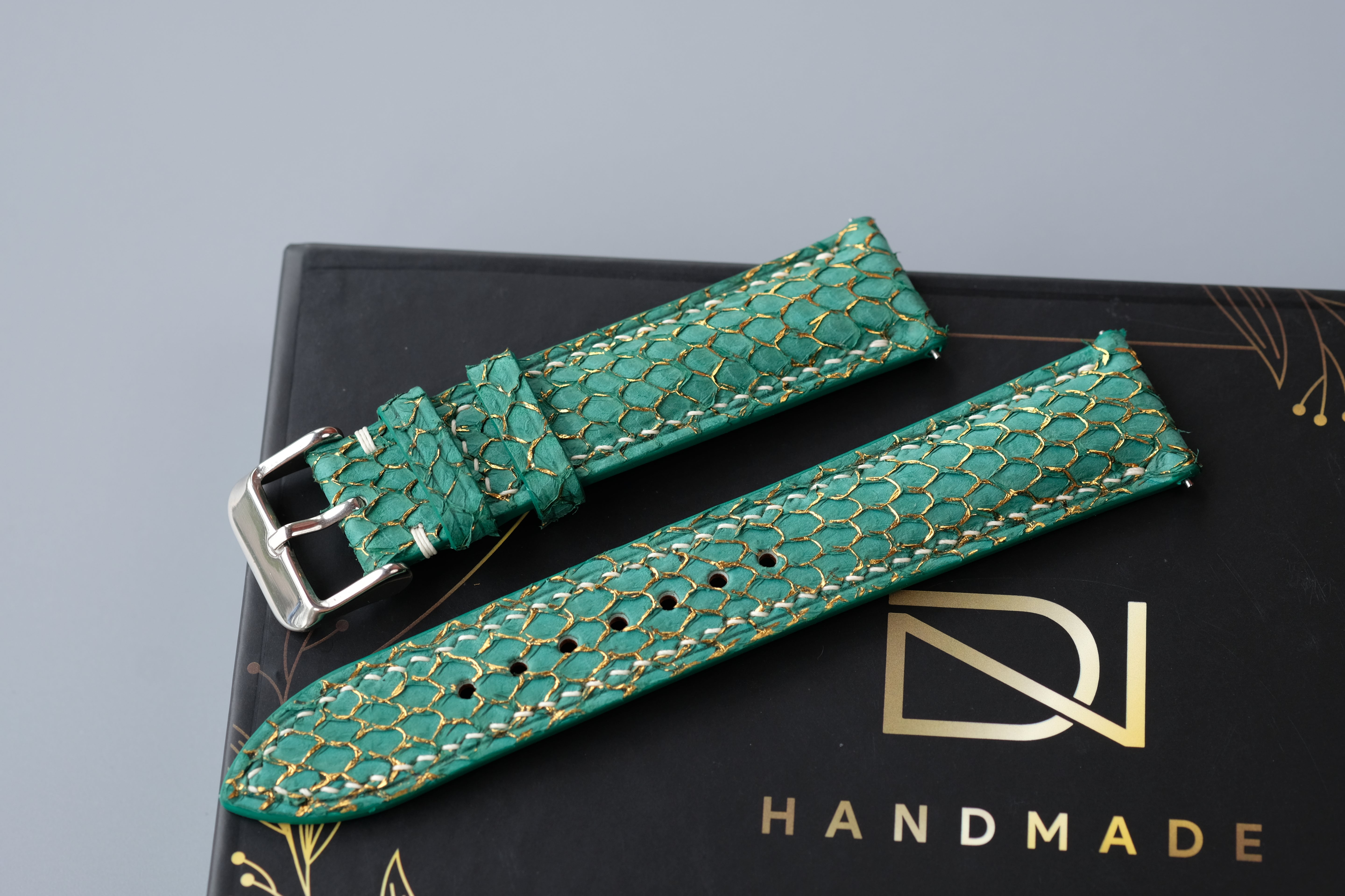 Salmon Leather Watch Strap – Custom Sizes 10mm to 26mm