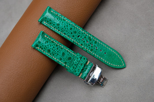 Green Toad Leather Watch Strap