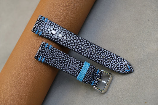 Black Stingray Watch Strap 1 Pearl In The Center