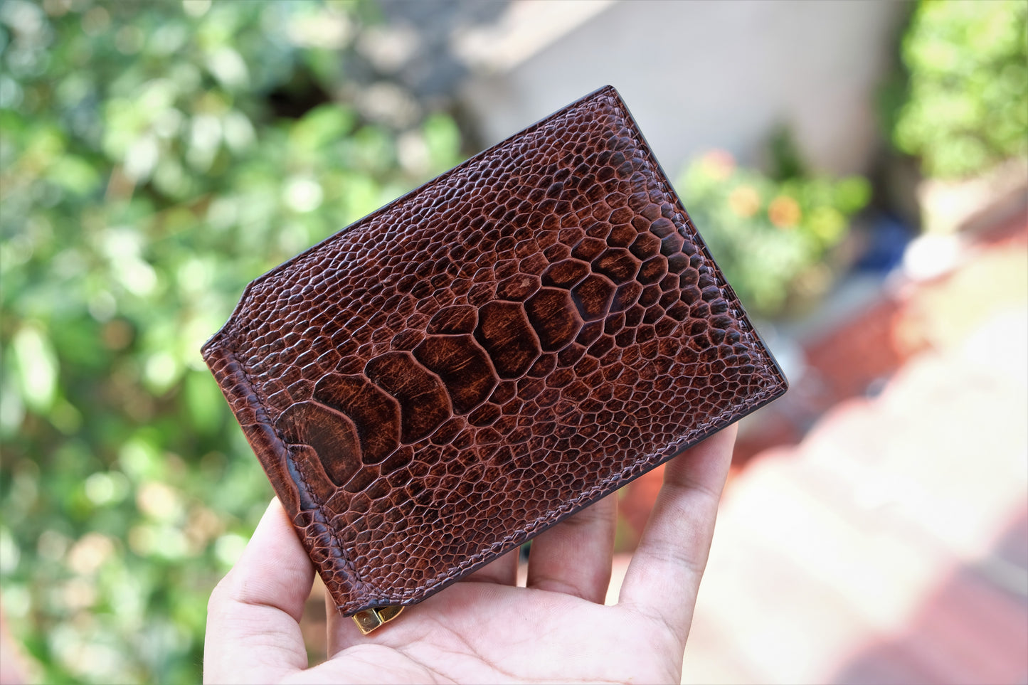 The Money Clip Is Handmade 100% from high quality ostrich foot skin