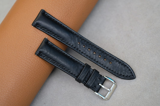 Black Badalassi Waxy Leather Watch Strap