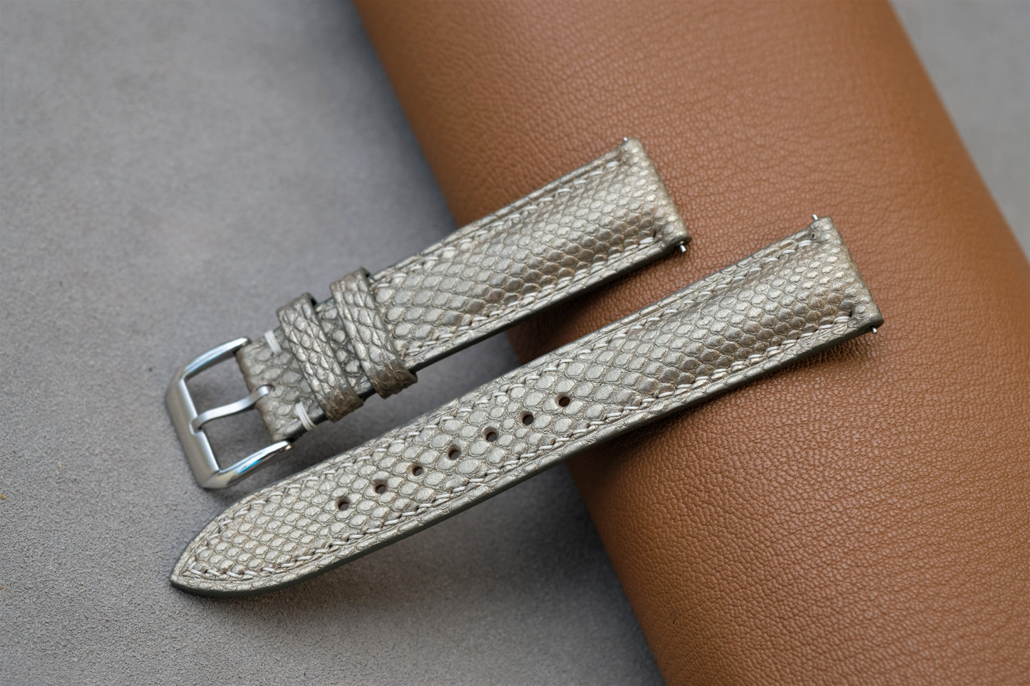 Snakeskin Leather Watch Strap