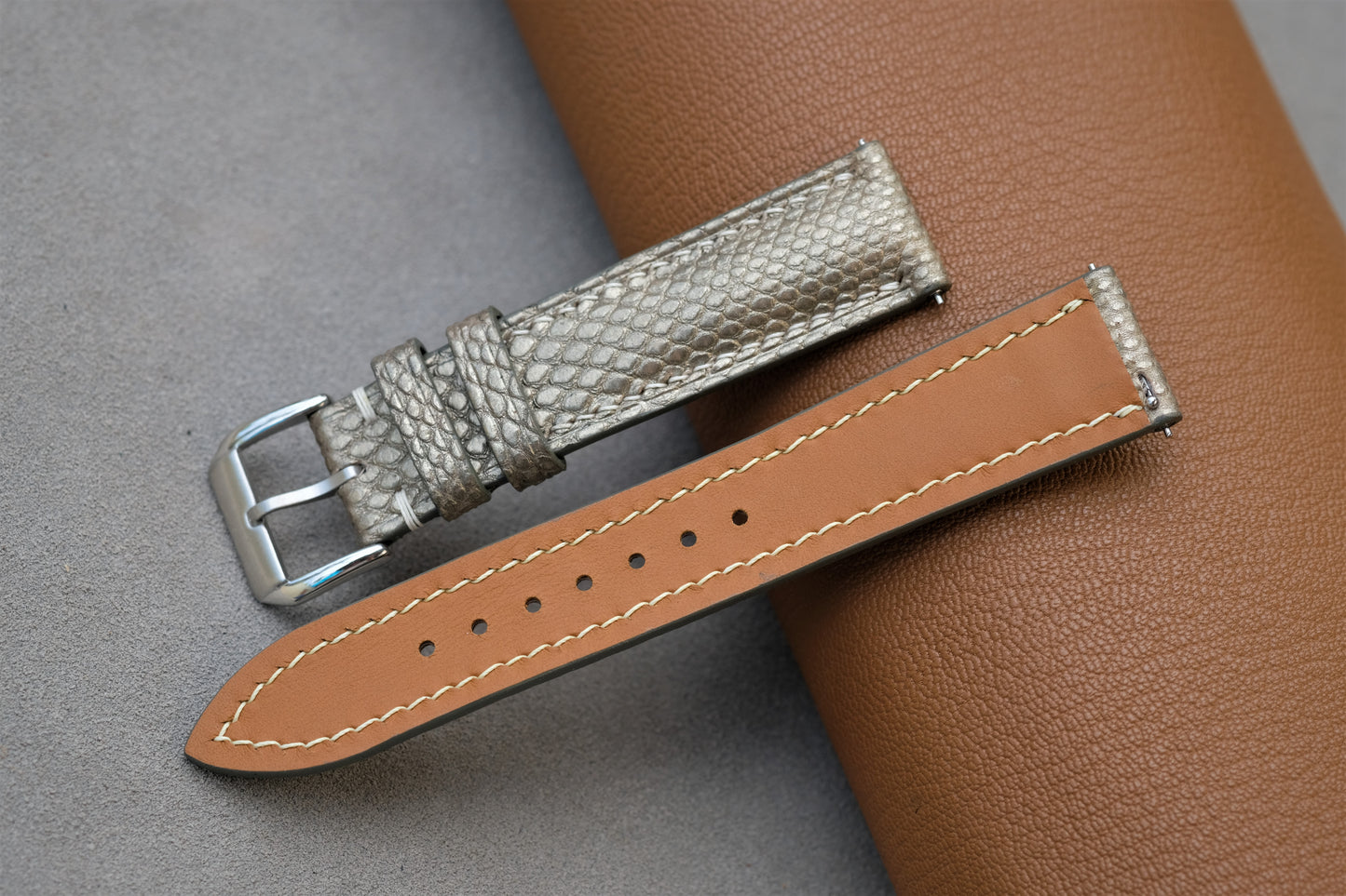 Snakeskin Leather Watch Strap