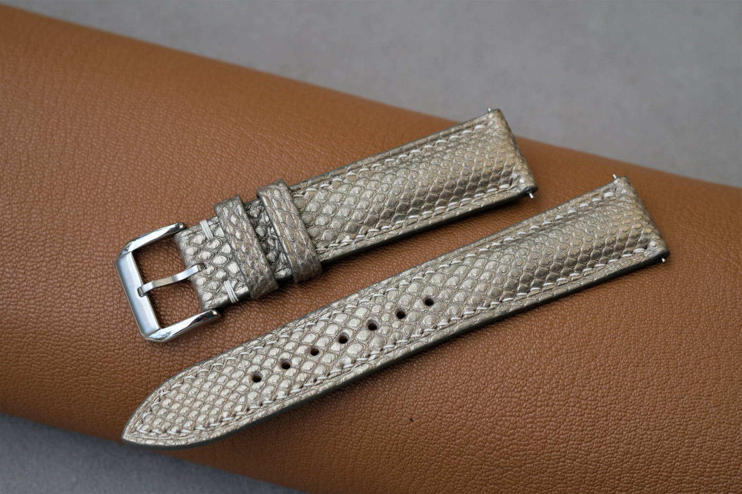 Snakeskin Leather Watch Strap