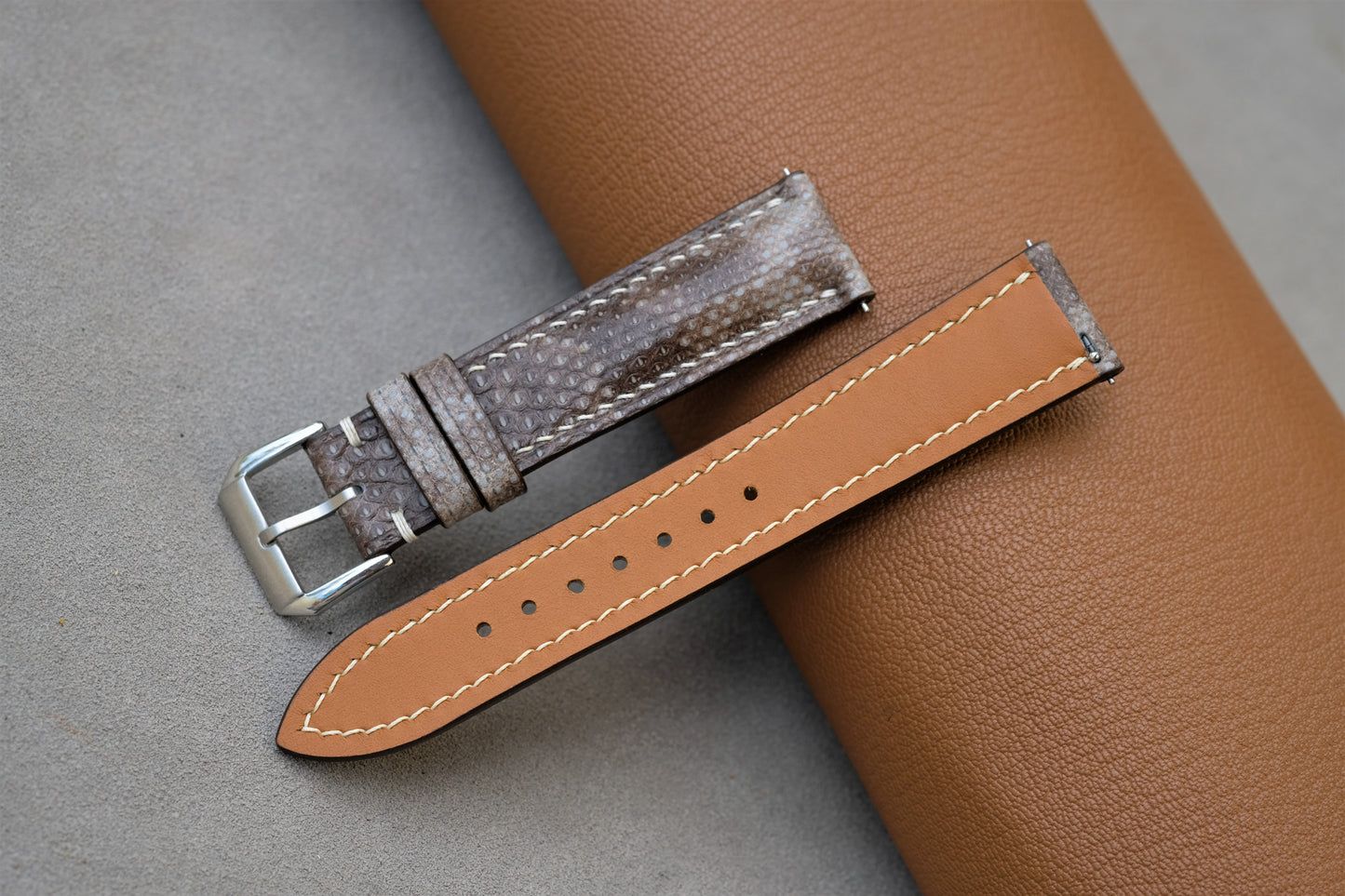 Snakeskin Leather Watch Strap